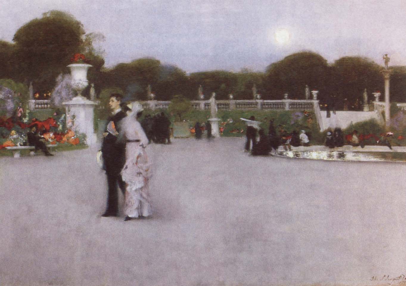 John Singer Sargent The Luxembourg Garden at Twilight